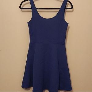 Divided blue mini dress small